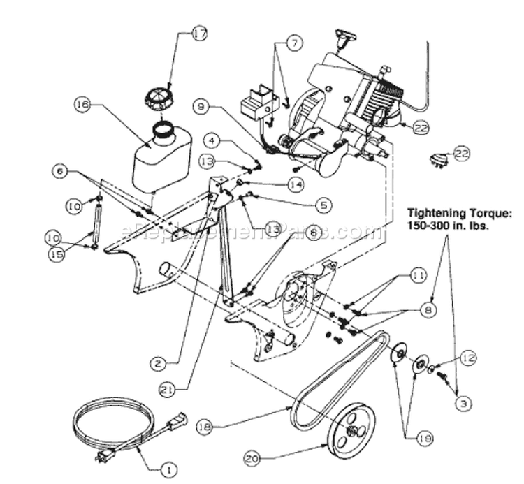 Page C Diagram and Parts List for 316E162-401 1996 Yard Man Snow Blower